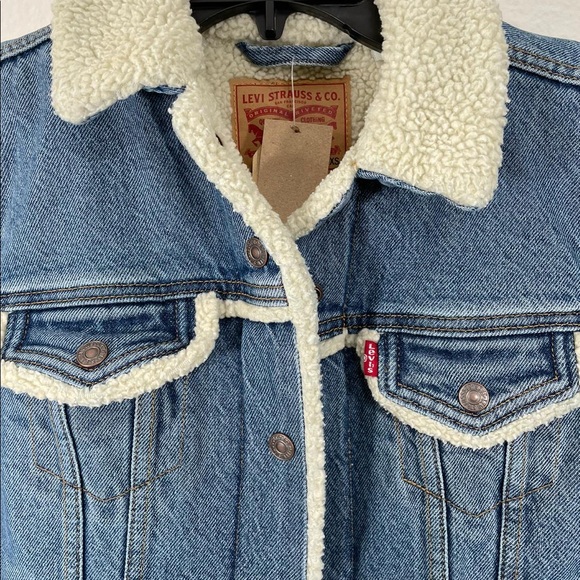 Levi’s Women’s Sherpa Denim Jacket Size SX - Picture 7 of 16